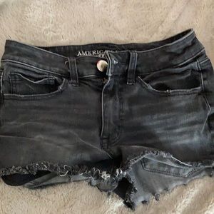 black-grey American eagle shorts